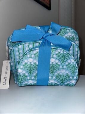 Dwell Studio Cosmetic Bag 3-Piece Set Blue Floral